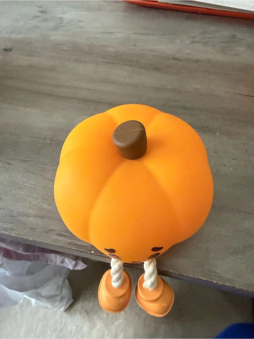 Orange Pumpkin Plush 3 setting night light silicone squishy  - Kids Toy